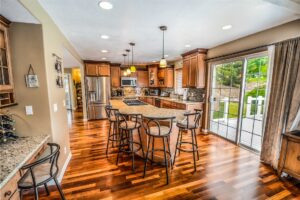 staining hardwood floor